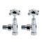 Milano - Chrome Traditional Angled Radiator Valves (Pair)