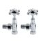 Milano - Chrome Traditional Angled Radiator Valves (Pair)