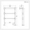 Milano Derwent - Traditional Chrome Minimalist Heated Towel Rail - 966mm x 673mm