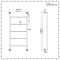 Milano Derwent - Chrome Traditional Minimalist Heated Towel Rail - 1142mm x 527mm