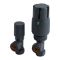 Milano - Modern Anthracite Thermostatic Angled Radiator Valves
