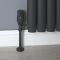 Milano - Modern Anthracite Thermostatic Angled Radiator Valve and Pipe Set