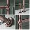 Milano Derwent - Traditional Minimalist Brushed Bronze Heated Towel Rail - 966mm x 673mm