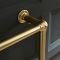 Milano Derwent - Traditional Minimalist Brushed Brass Heated Towel Rail - 966mm x 673mm