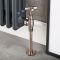 Milano - Traditional Angled Radiator Valve and Pipe Set - Brushed Bronze