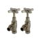 Milano - Dark Brushed Brass Traditional Angled Radiator Valves