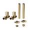 Milano - Modern Straight Radiator Valve and Pipe Sleeve Set - Choice of Finish