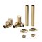 Milano - Modern Corner Radiator Valve and Pipe Sleeve Set - Choice of Finish