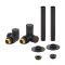 Milano - Modern Corner Radiator Valve and Pipe Sleeve Set - Choice of Finish