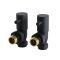 Milano - Modern Black Angled Radiator Valves