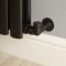 Milano Matte Black Modern Radiator Valves - Corner Pair