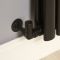 Milano Matte Black Modern Radiator Valves - Corner Pair
