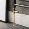 Milano - Modern Straight Radiator Valve and Pipe Set - Brushed Gold