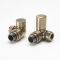 Milano - Modern Corner Radiator Valve and Pipe Set - Brushed Gold
