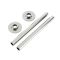 Milano - Chrome Plated Pipe Connectors For Heated Towel Rails & Radiators (Pair)