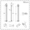 Milano Windsor - White Vertical Traditional Column Radiator - 1500mm x 200mm (Triple Column)