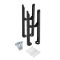 Milano Windsor - Black Floor-Mounting Feet for Traditional 2 Column Windsor Radiators