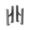 Milano Windsor - Pewter Floor-Mounting Feet for Traditional 3 Column Windsor Radiators