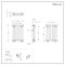 Milano Windsor - Lacquered Raw Metal Horizontal Traditional Column Radiator - 600mm x 425mm (Triple Column)