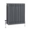 Milano Windsor - Anthracite Horizontal Traditional Column Radiator - 600mm x 605mm (Four Column)