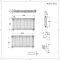 Milano Windsor - White Horizontal Traditional Four Column Radiator - 600mm x 1190mm