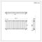 Milano Windsor - Lacquered Raw Metal Horizontal Traditional Column Radiator - 500mm x 1190mm (Triple Column)