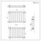 Milano Windsor - Lacquered Raw Metal Horizontal Traditional Column Radiator - 750mm x 785mm (Triple Column)