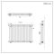 Milano Windsor - White Horizontal Traditional Column Radiator - 750mm x 1010mm (Triple Column)