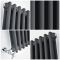 Milano Windsor - Anthracite Horizontal Traditional Column Radiator - (Double Column) - Choice of Size