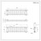 Milano Windsor - Lacquered Raw Metal Horizontal Traditional Column Radiator - 300mm x 1190mm (Triple Column)