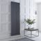 Milano Windsor - Anthracite 1800mm Vertical Traditional Triple Column Radiator - Choice of Size and Feet