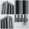 Milano Windsor - 1800mm Traditional Anthracite Vertical Triple Column Electric Radiator - with Choice of Size and Wi-Fi Thermostat