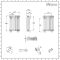 Milano Windsor - White Horizontal Traditional Four Column Radiator - 600mm x 425mm