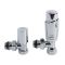 Milano - Chrome 1/2" Female Thread Radiator Valves with Chrome TRV