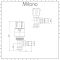 Milano - White Thermostatic Angled Radiator Valves (Pair)