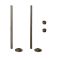 Milano Windsor - Antique Style Thermostatic Angled Radiator Valve and Pipe Set - Brass