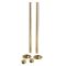 Milano - Brushed Brass Radiator Trim Kit - Pipe Connectors with Blanking and Bleed Plugs