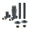 Milano - Thermostatic Straight Radiator Valve and Pipe Sleeve Set - Choice of Finish