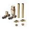 Milano - Thermostatic Straight Radiator Valve and Pipe Sleeve Set - Choice of Finish