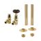 Milano Windsor - Traditional Thermostatic Angled Radiator Valve and Pipe Sleeve Set - Choice of Finish