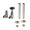 Milano Windsor - Traditional Thermostatic Angled Radiator Valve and Pipe Sleeve Set - Choice of Finish