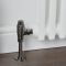 Milano Windsor - Black Nickel Thermostatic Antique Style Angled Radiator Valves (Pair)