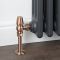 Milano Windsor - Antique Copper Traditional Thermostatic Angled Radiator Valves (Pair)