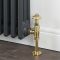 Milano Windsor - Polished Brass Thermostatic Antique Style Angled Radiator Valves (Pair)