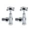 Milano Select - Chrome Traditional Angled Radiator Valves - (Pair)