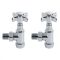 Milano Select - Chrome Angled Traditional Radiator Valves - (Pair)