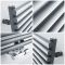 Milano Via - Anthracite Central Connection Bar on Bar Heated Towel Rail - 1065mm x 500mm