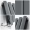 Milano Viti - Anthracite Diamond Panel Vertical Designer Radiator - 1780mm x 280mm (Double Panel)