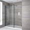 Milano Nero - Walk-In Shower Enclosure with Tray - Choice of Sizes and Hinged Return Panel Option