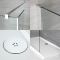 Milano Portland - Chrome Walk-In Shower Enclosure with Tray - Choice of Size and Return Panel Option